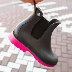 Bottines Enfant<Méduse Bottines enfant Jumpy Anthracite/Fuchsia Meduse JumpyAnthracite/Fuchsia