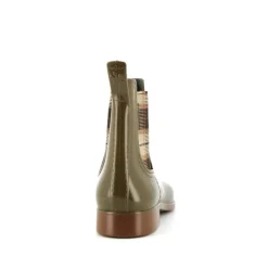 Bottines Femme<Méduse Bottines femme Japscot Kaki/Caramel Elastique Ecossais Beige Meduse JapscotKaki/CaramelElastiqueEcossaisBeige