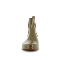 Bottines Femme<Méduse Bottines femme Japscot Kaki/Caramel Elastique Ecossais Beige Meduse JapscotKaki/CaramelElastiqueEcossaisBeige